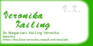 veronika kailing business card